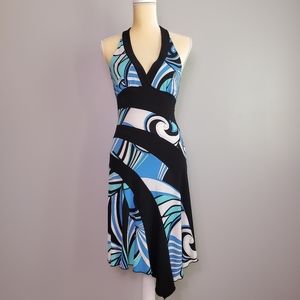 La Belle Asymmetrical Hem Halter Dress Size Small
